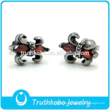 TKB-E0085 Native American Custom Jewelry Male Fleur Lis De Earrings 316l Stainless Steel